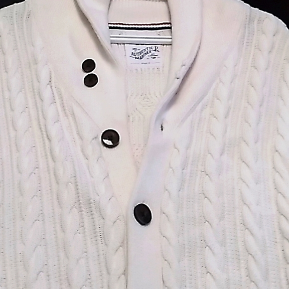 White men's cardigan - Picture 3 of 3